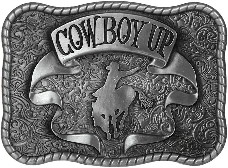 KDG Western Belt Buckle Vintage Cowboy Up Belt Buckle for Men Women - Image 1